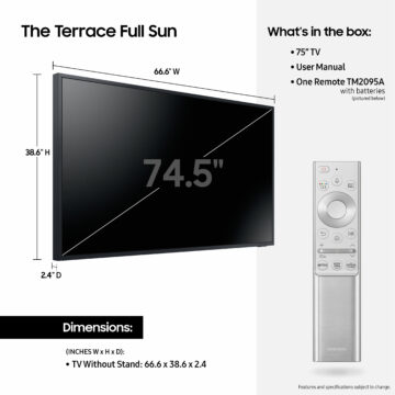 Get $4000 Instant Discount on Samsung’s “The Terrace Full Sun” Outdoor 4K Smart TV